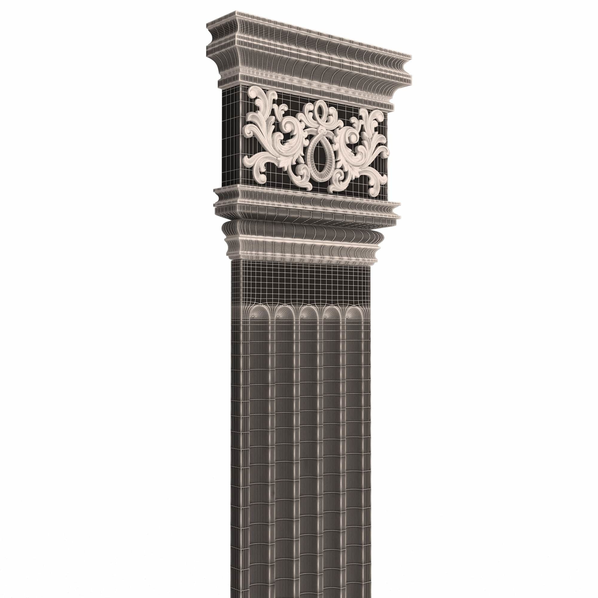 Collection of Columns 03 Low-poly 3D model_118