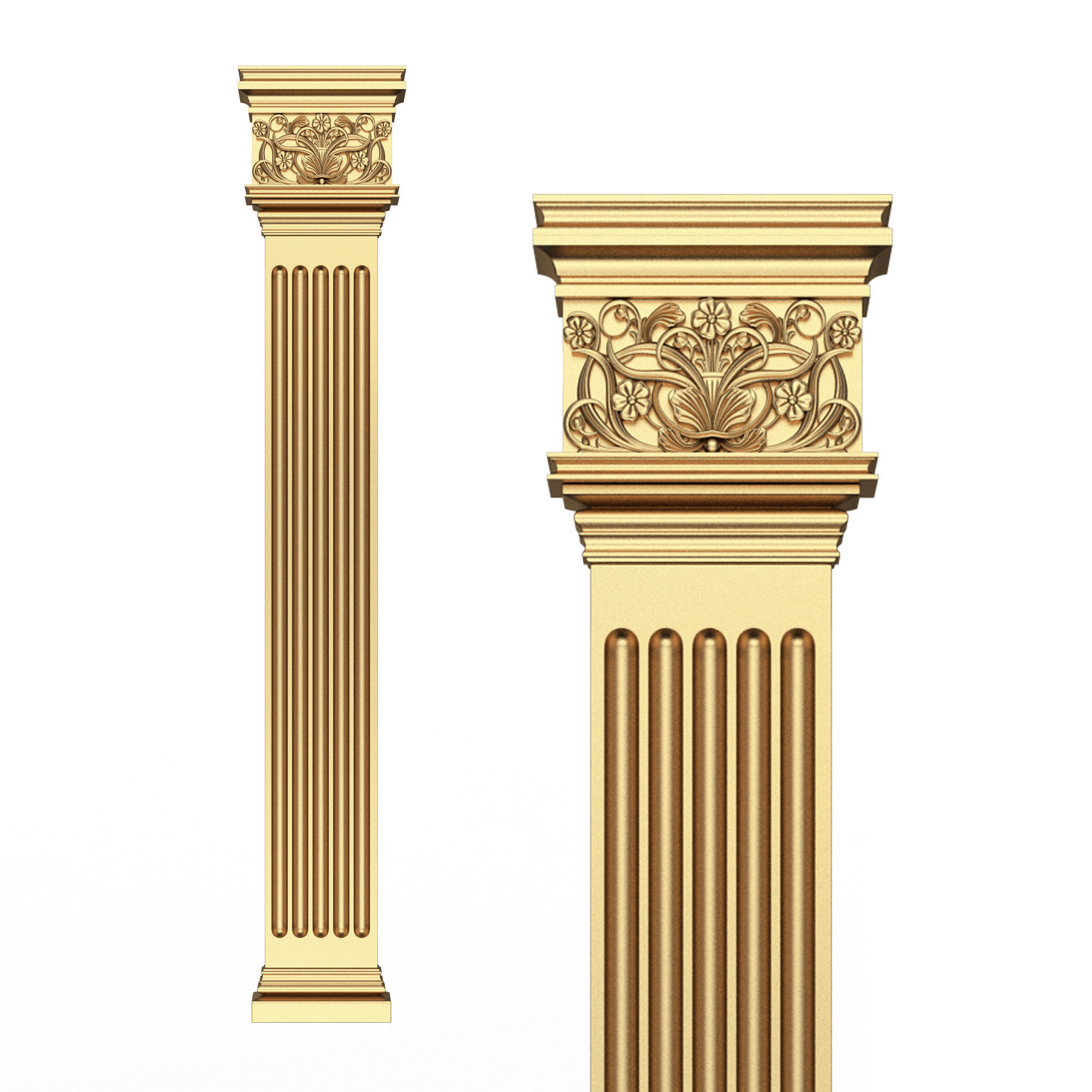 Collection of Columns 03 Low-poly 3D model_19