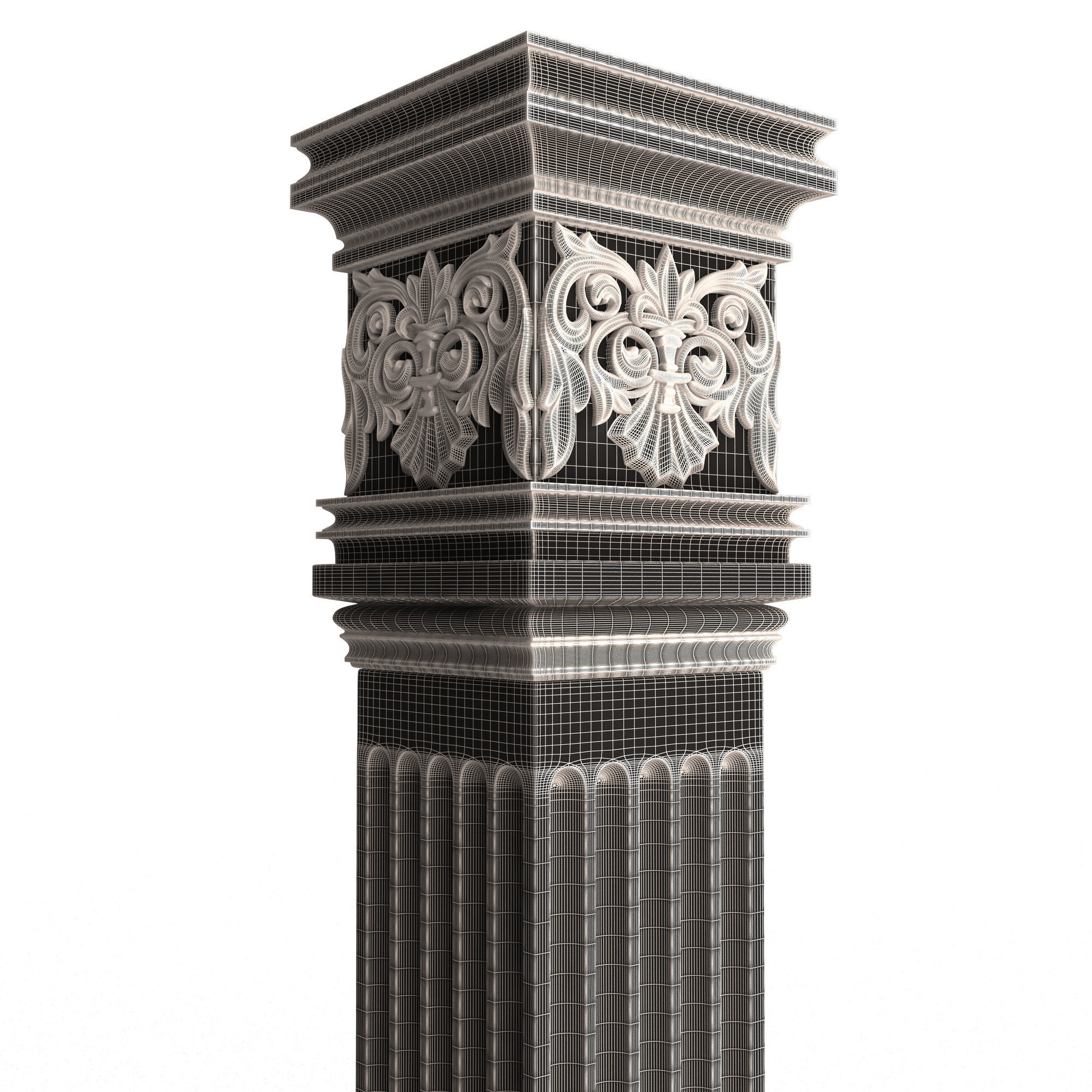 Collection of Columns 03 Low-poly 3D model_81