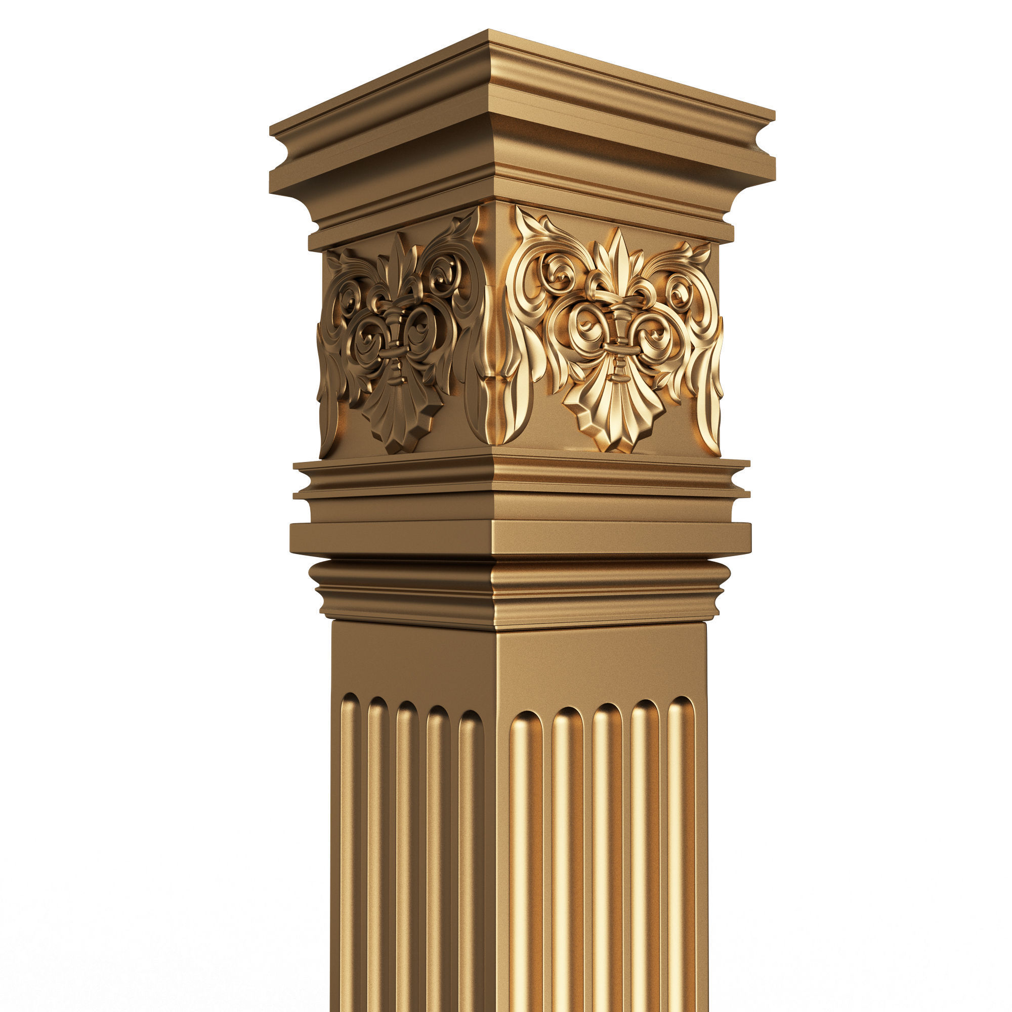 Collection of Columns 03 Low-poly 3D model_9