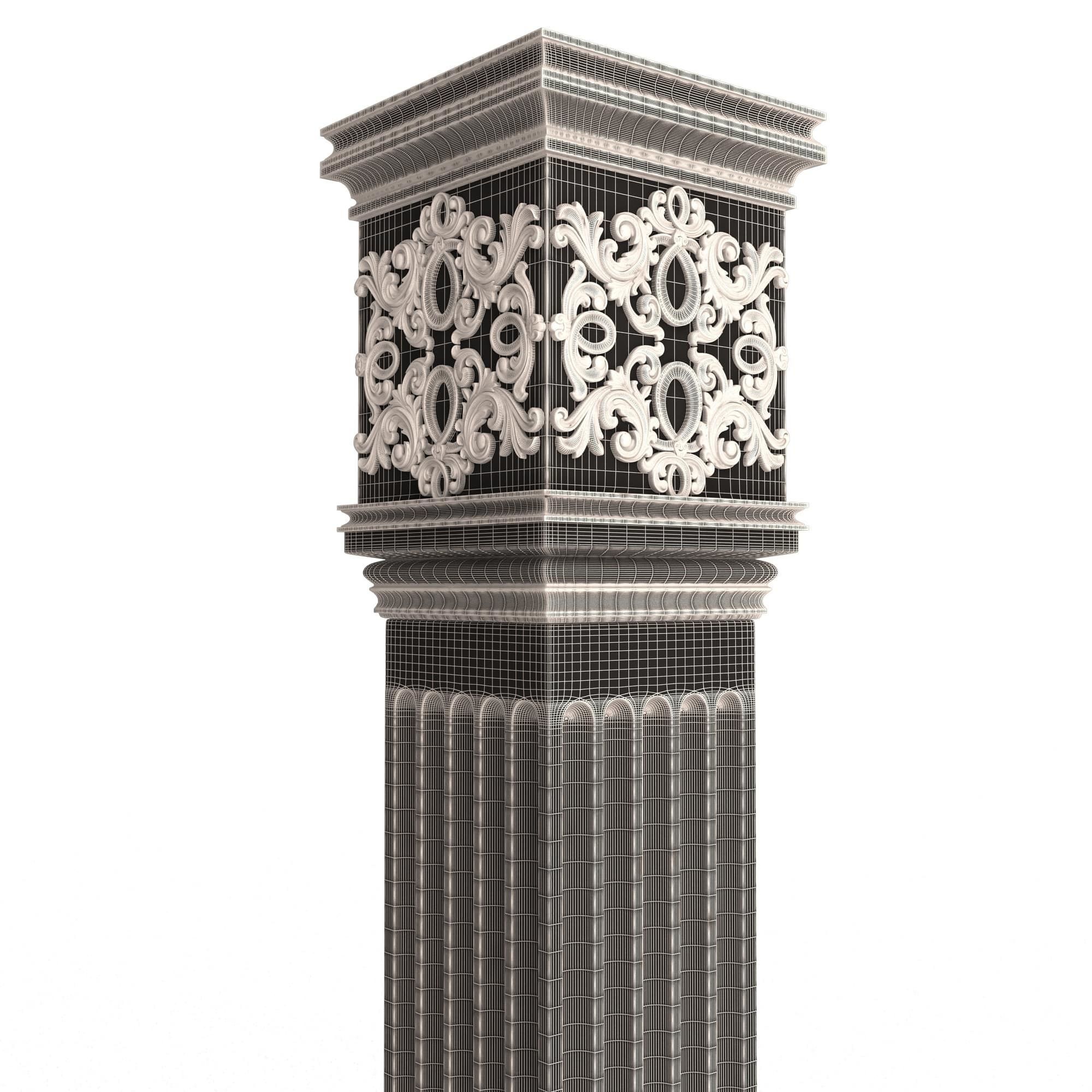 Collection of Columns 03 Low-poly 3D model_123