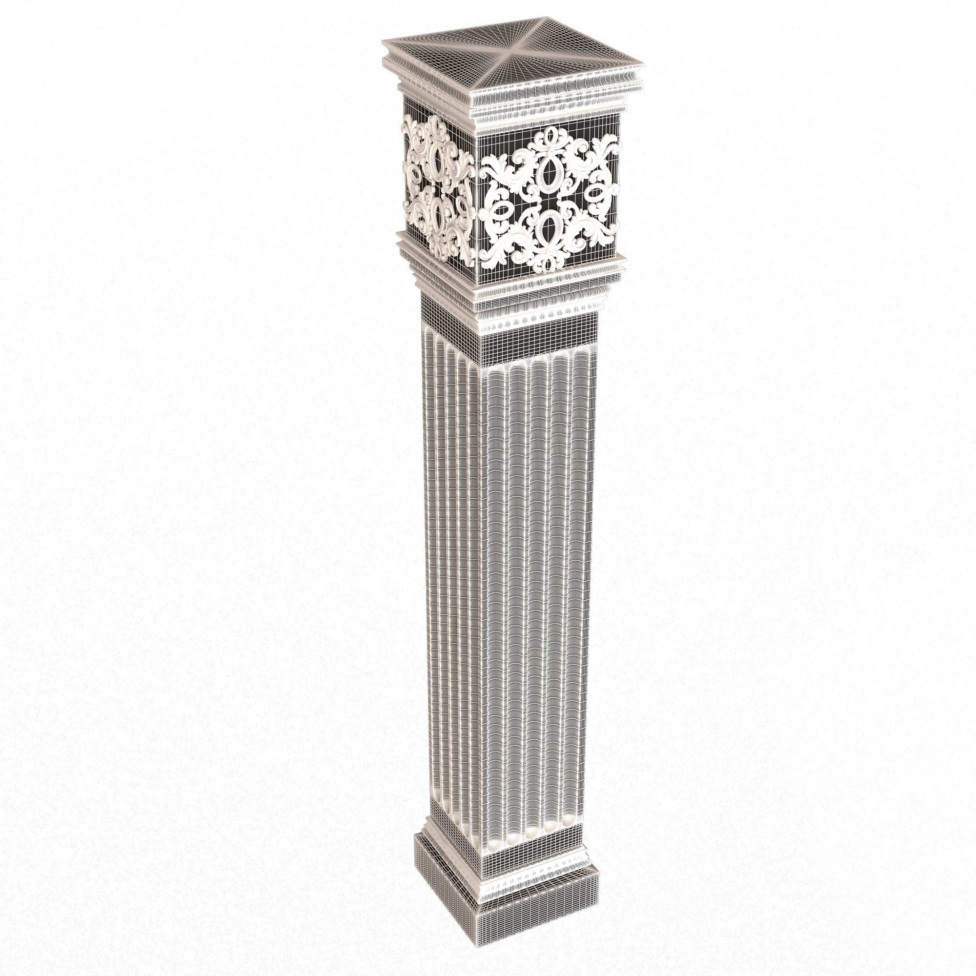 Collection of Columns 03 Low-poly 3D model_121