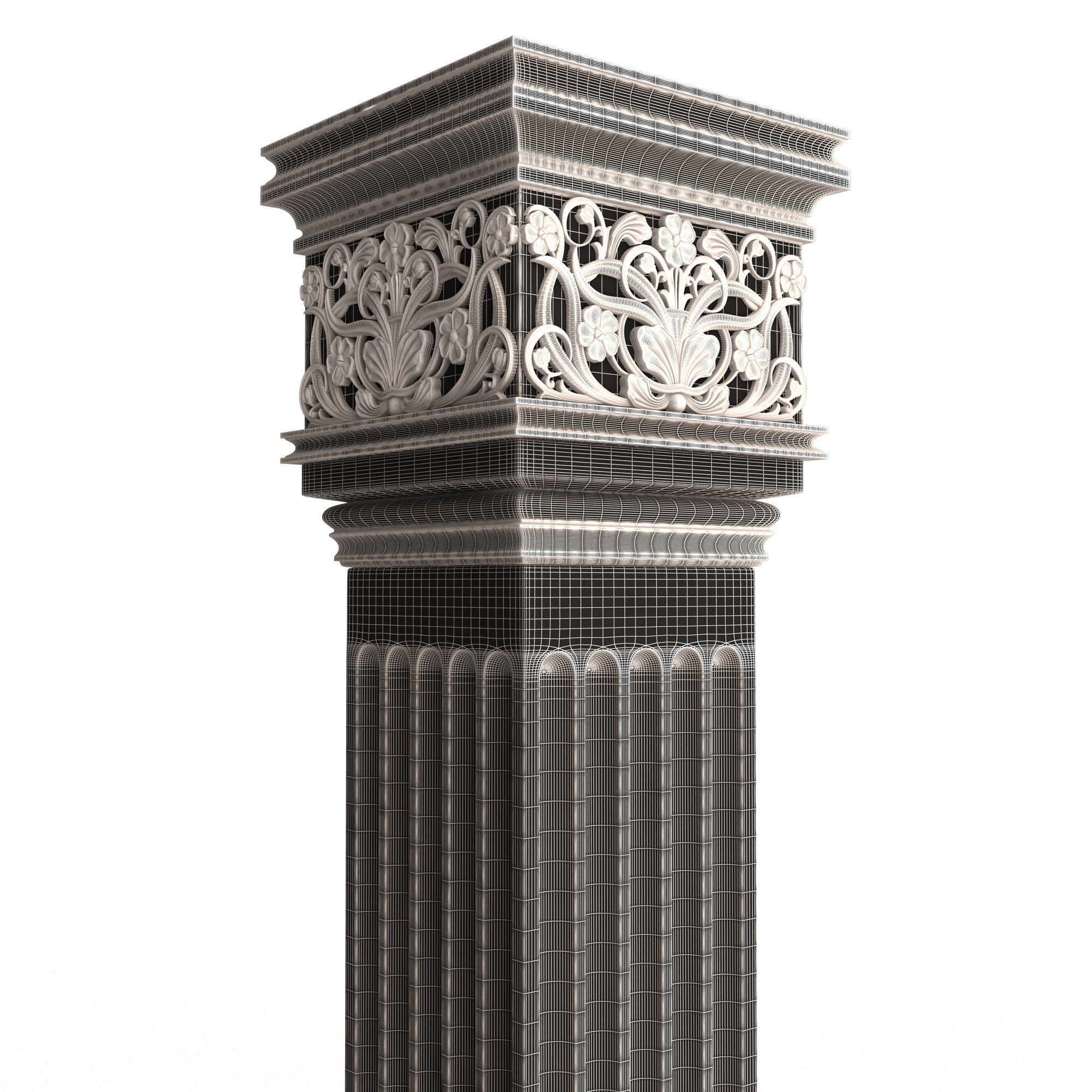 Collection of Columns 03 Low-poly 3D model_99