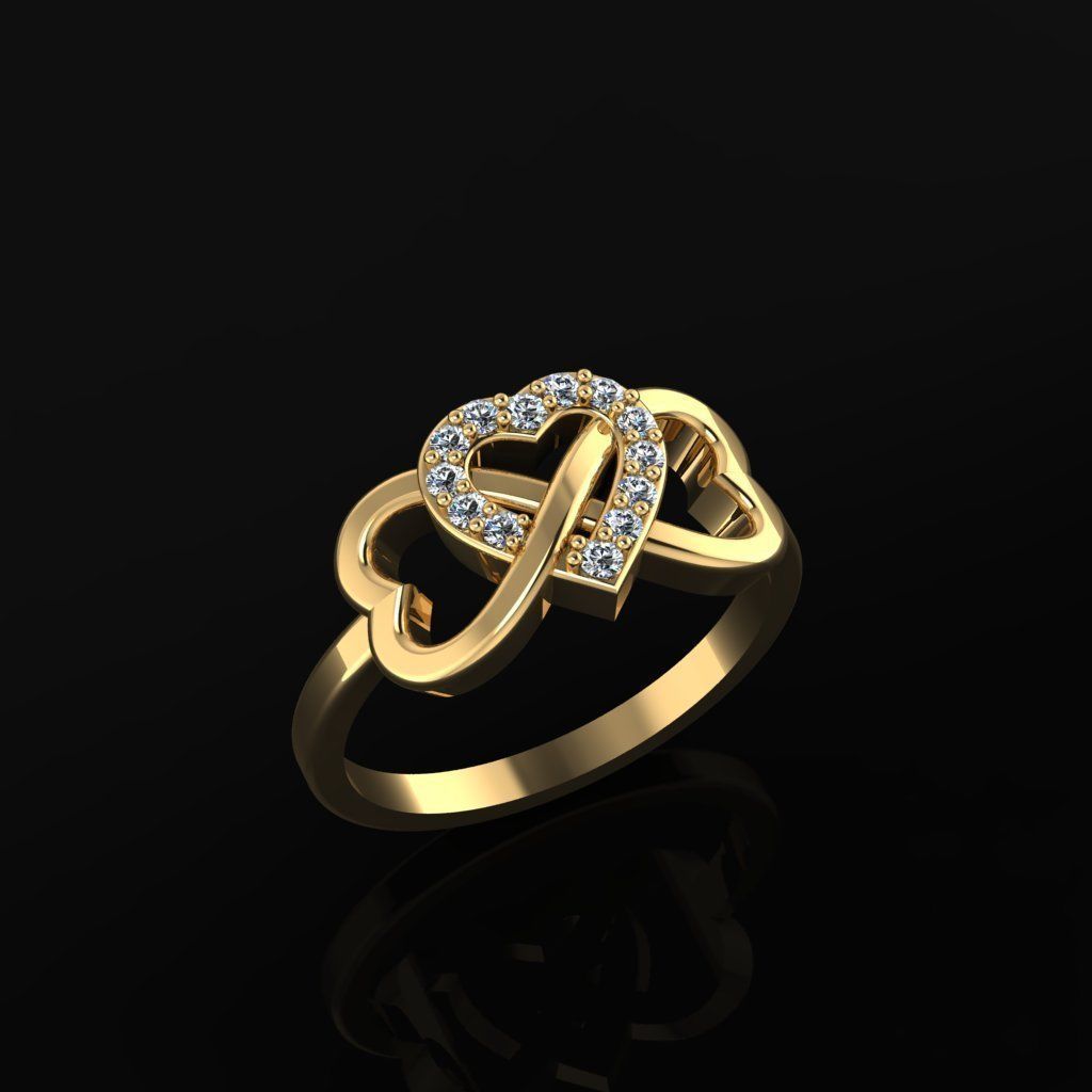 Heart Infinity Ring 3D print model_1