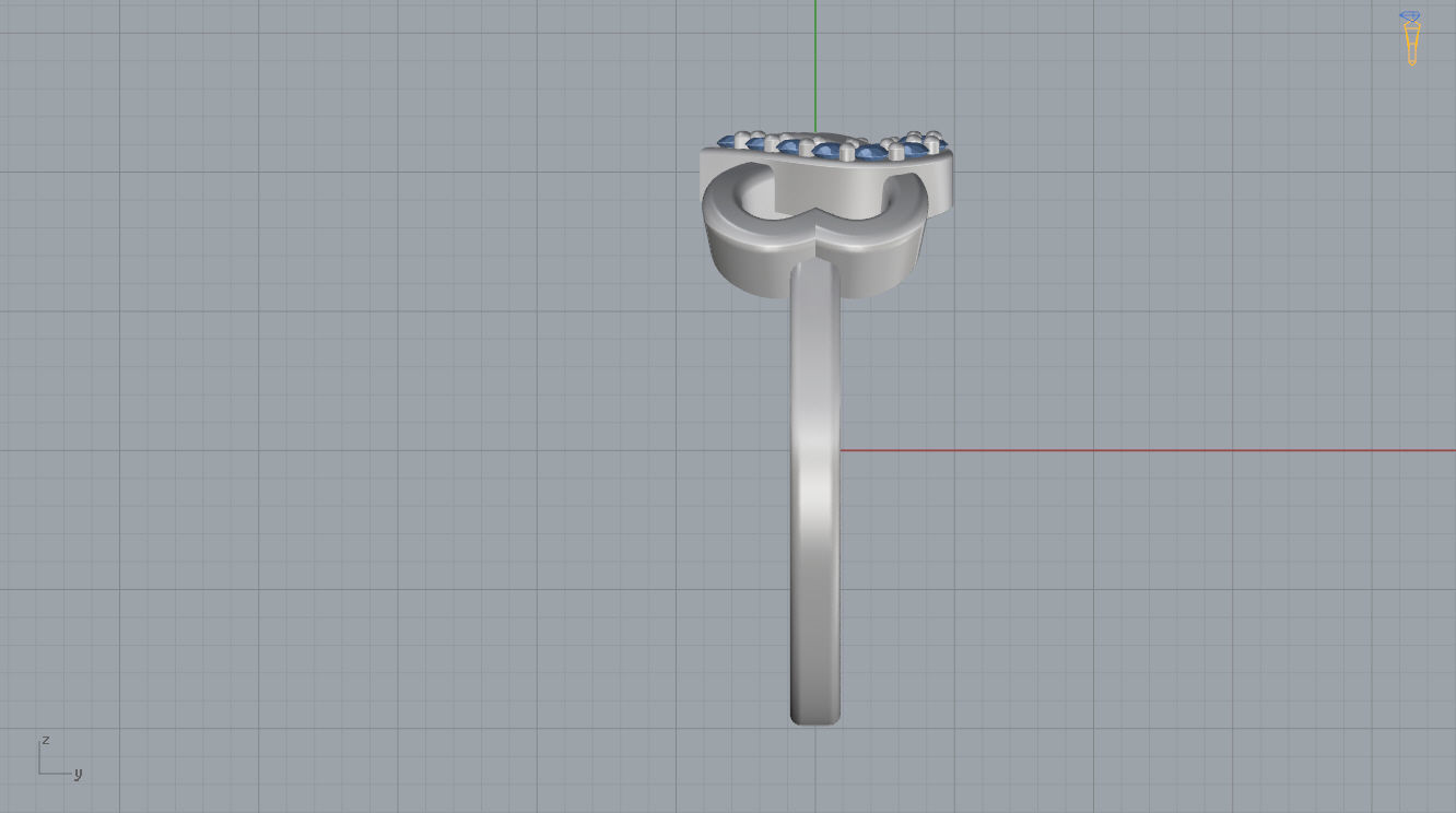 Heart Infinity Ring 3D print model_9