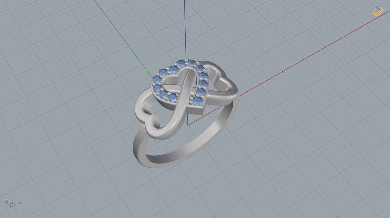 Heart Infinity Ring 3D print model_8