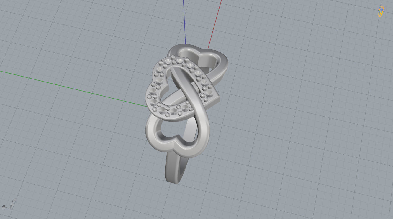 Heart Infinity Ring 3D print model_13