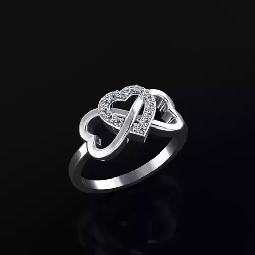Heart Infinity Ring