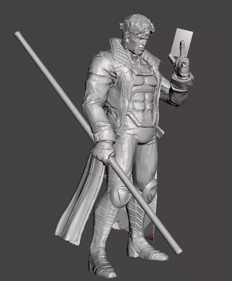 Gambit 3d model STL ready for 3d printing Marvels 3D print model_0