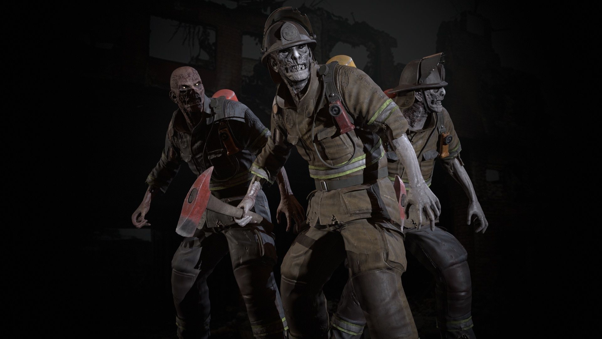 Zombie Firefighter Low-poly 3D model_14