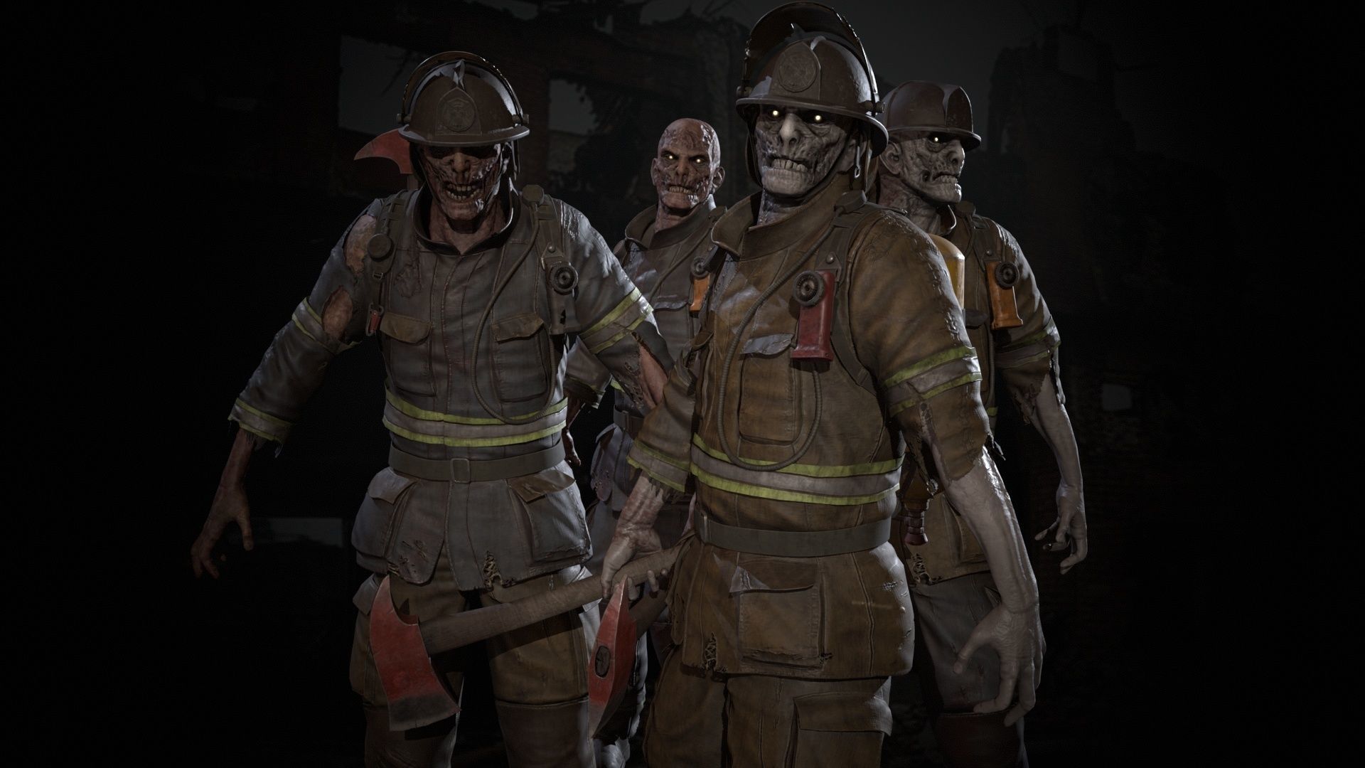 Zombie Firefighter Low-poly 3D model_16