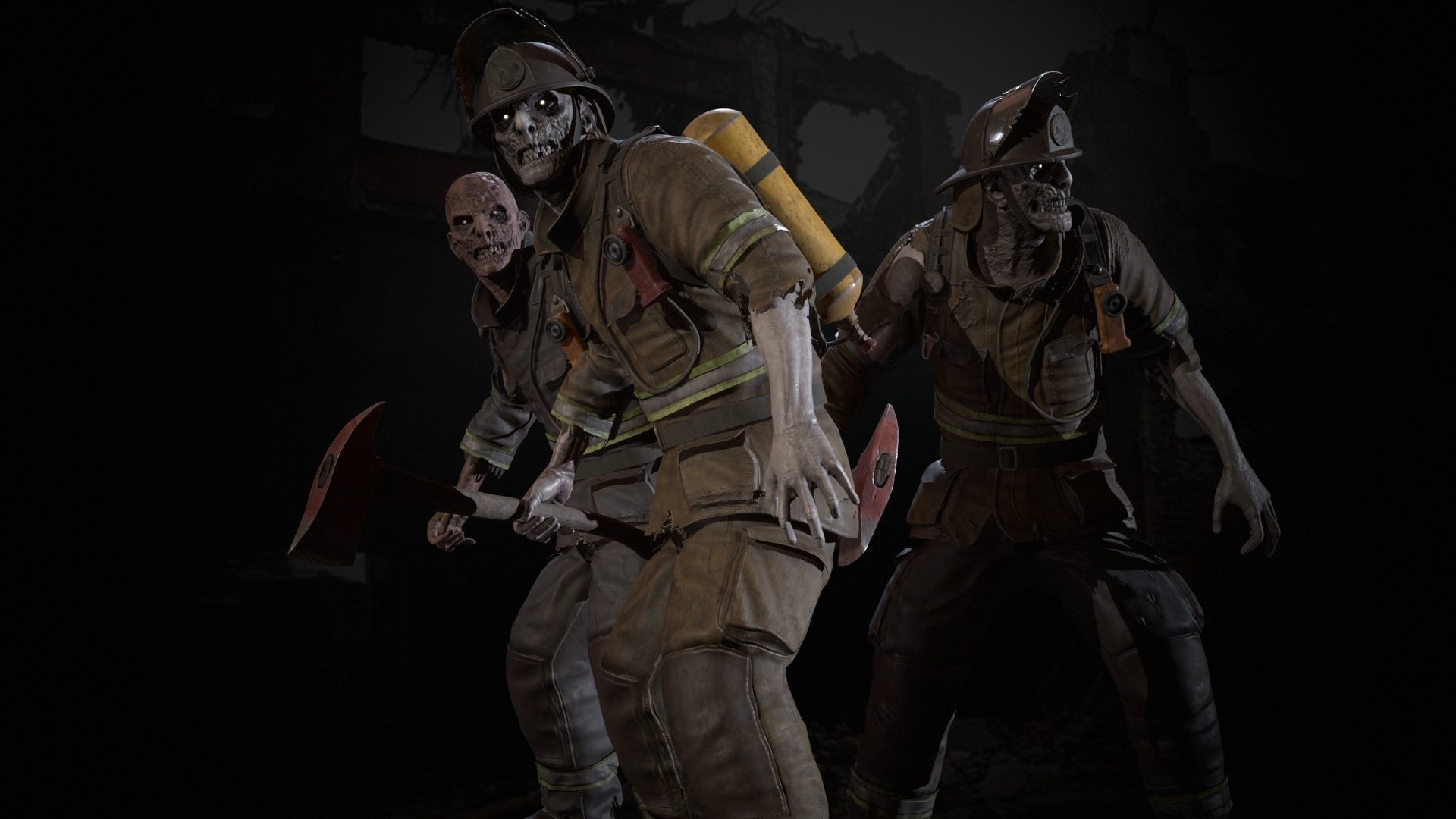 Zombie Firefighter Low-poly 3D model_15