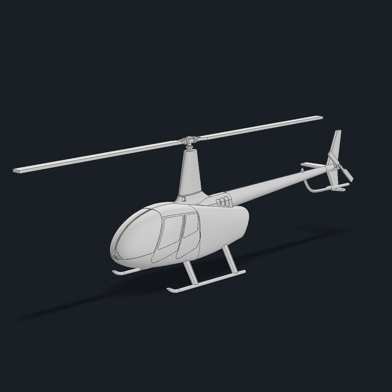 robinson r66 3D print model_1
