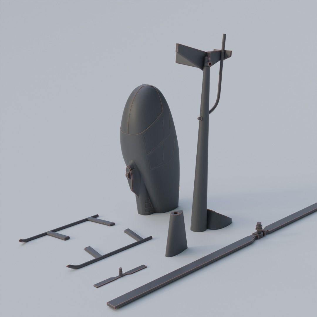 robinson r66 3D print model_2