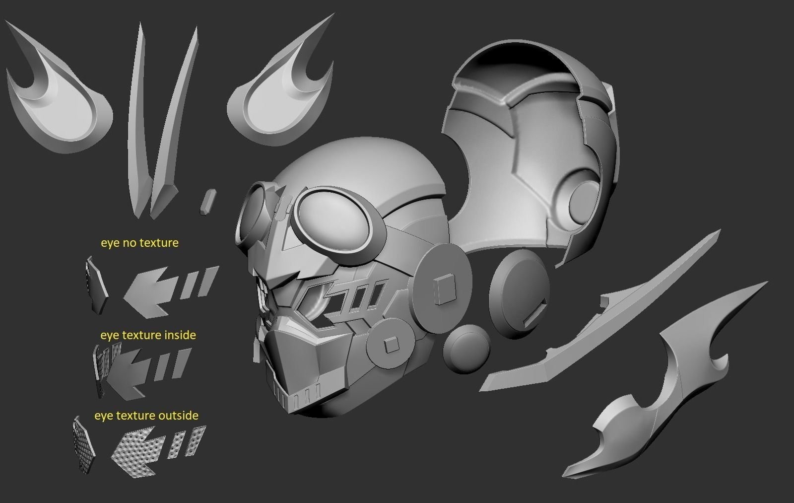 Combo of Kamen Rider Gotchard and Fire Gotchard Helmet 3D print model_9