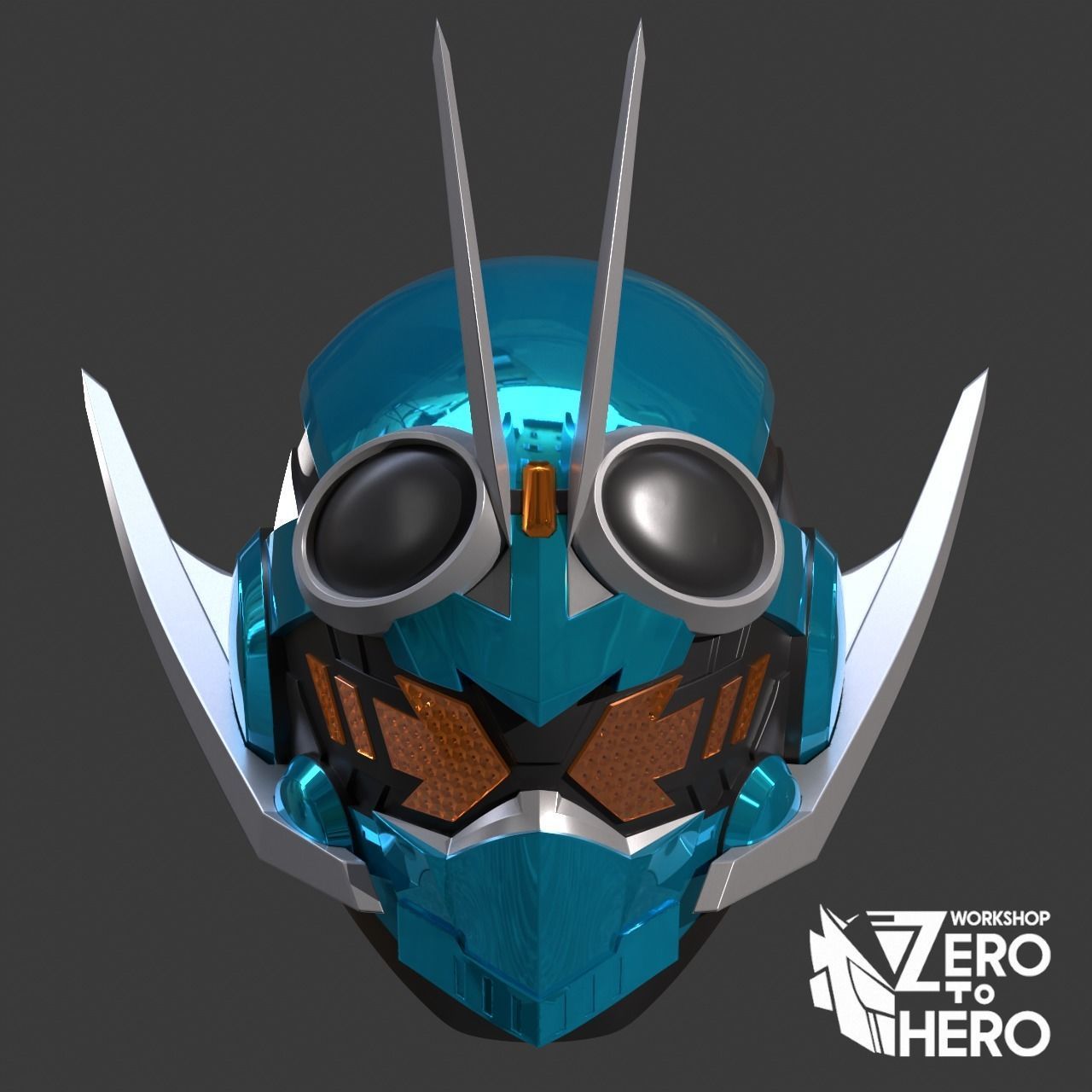 Combo of Kamen Rider Gotchard and Fire Gotchard Helmet 3D print model_5