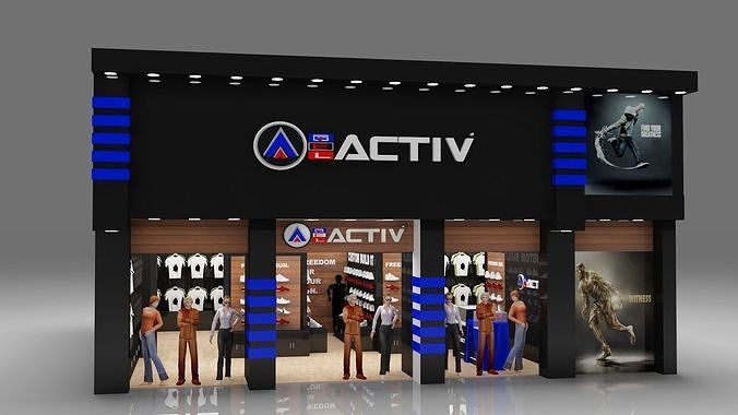 Shop and Store Cloth and shoes 3d Model 2018 - Vray 3D model