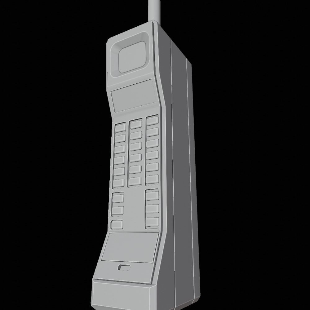 Motorola DynaTAC 8000x Vintage Cell Phone  3D model_4