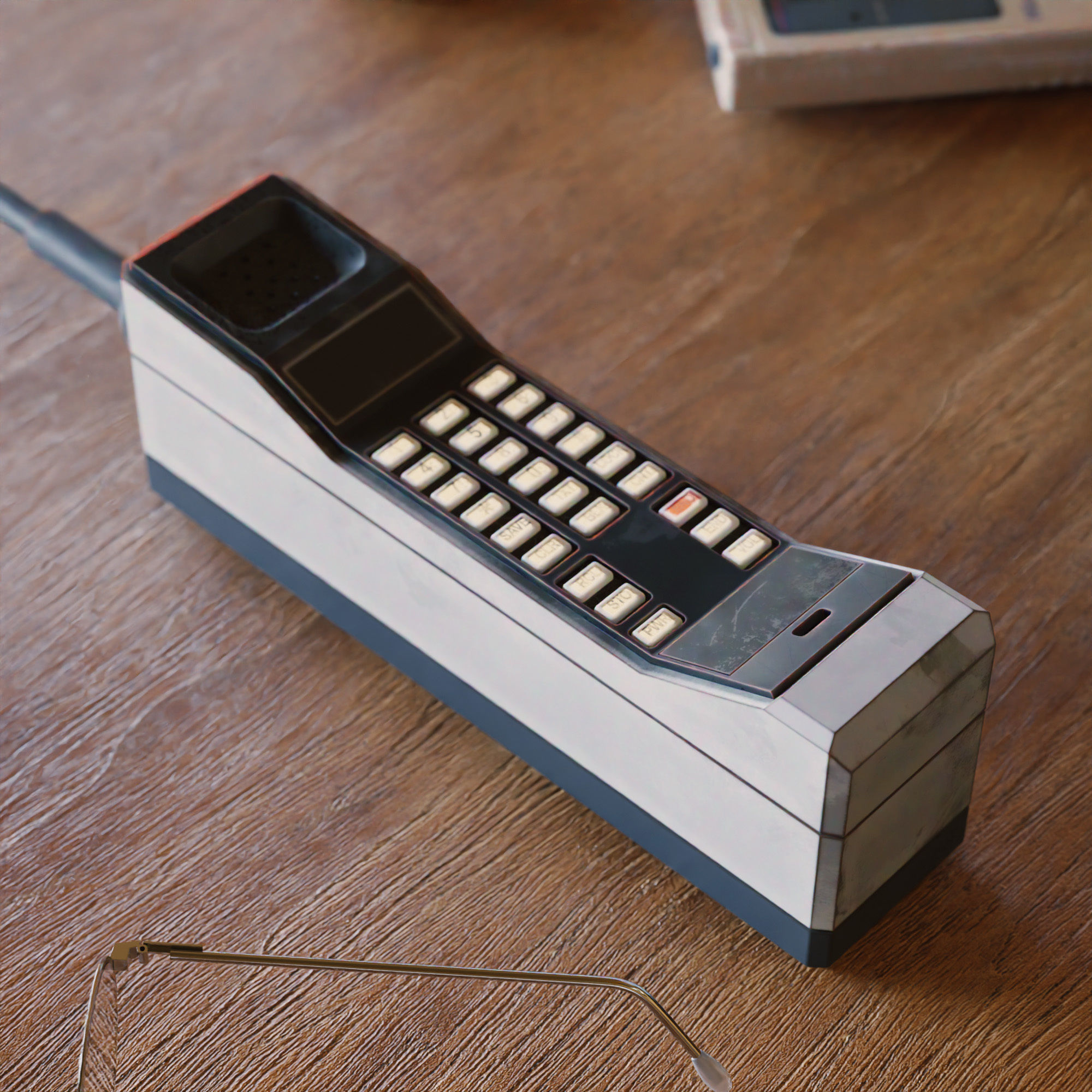 Motorola DynaTAC 8000x Vintage Cell Phone  3D model_3