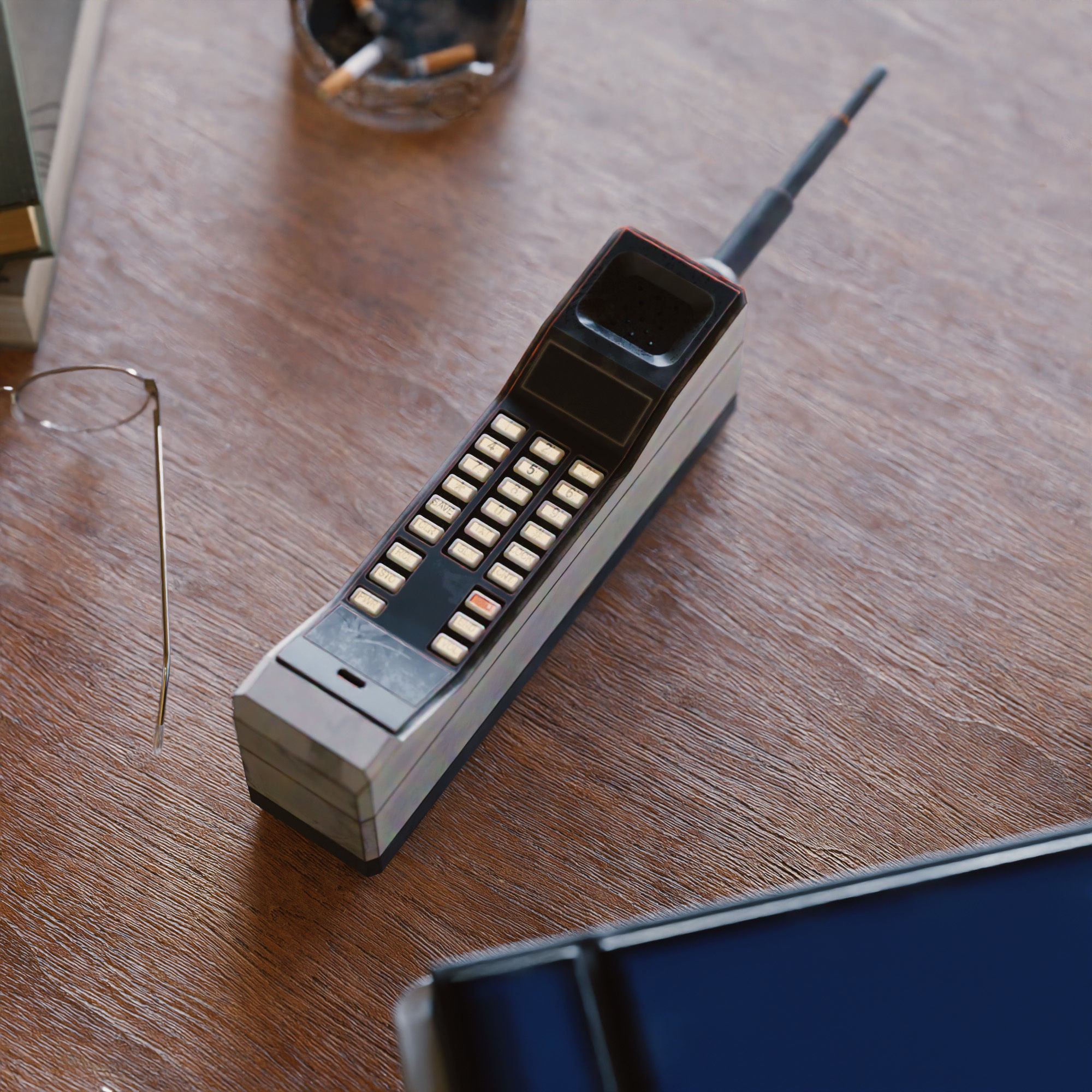 Motorola DynaTAC 8000x Vintage Cell Phone  3D model_1