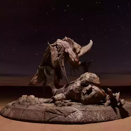 DEATH OF ASTRONAUT 3D print model DEATH OF ASTRONAUT 3D print model