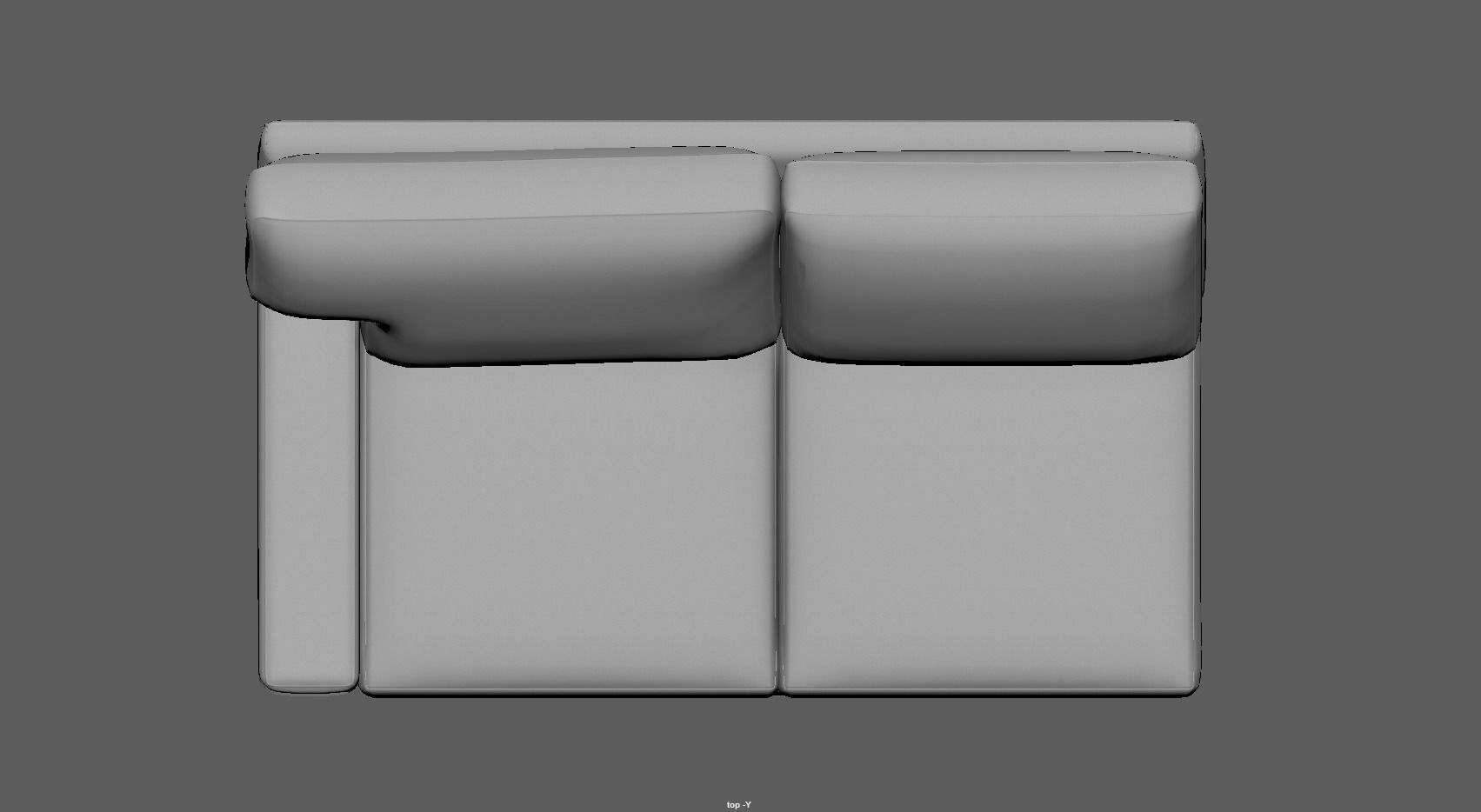 Axis Left Arm Apartment Sofa Low-poly 3D model_11