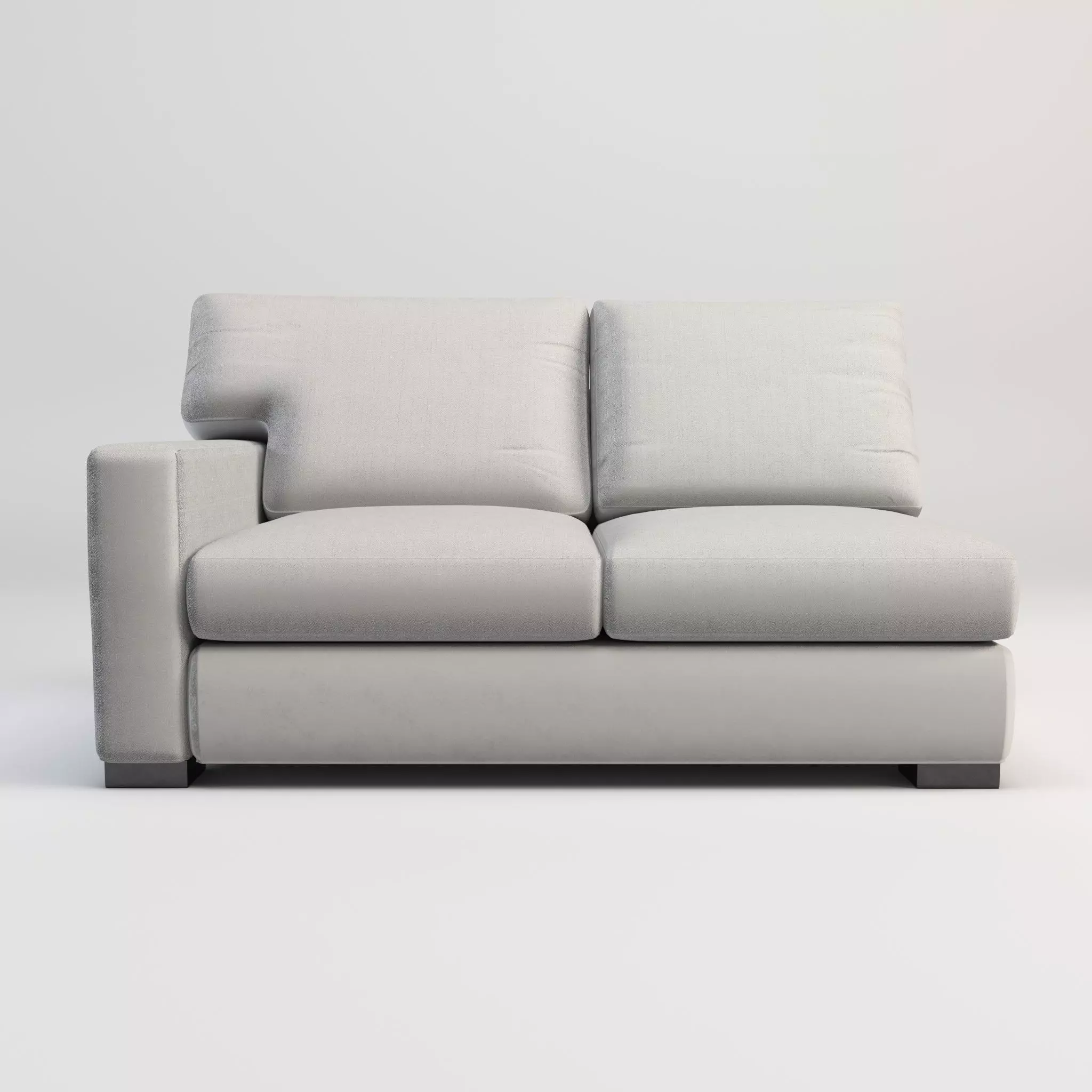 Axis Left Arm Apartment Sofa Low-poly 3D model_0