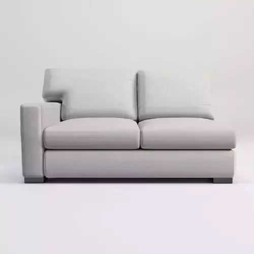 Axis Left Arm Apartment Sofa Low-poly 3D model