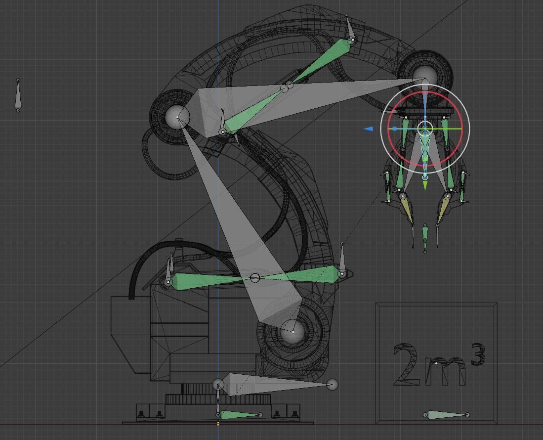 Industrial Robot Arm Basic Version Low-poly 3D model_3