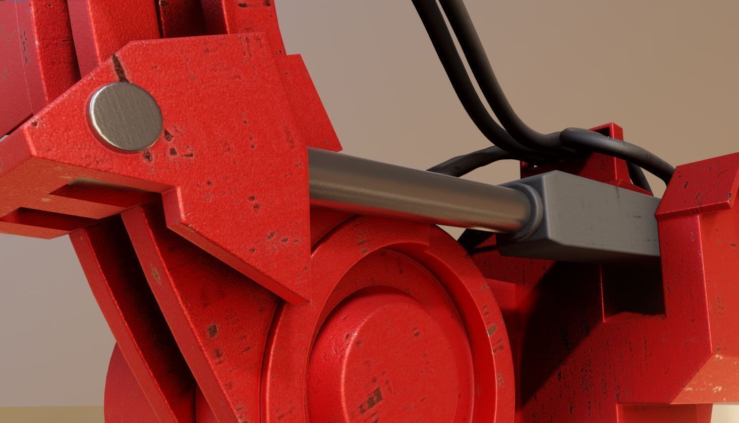 Industrial Robot Arm Basic Version Low-poly 3D model_14