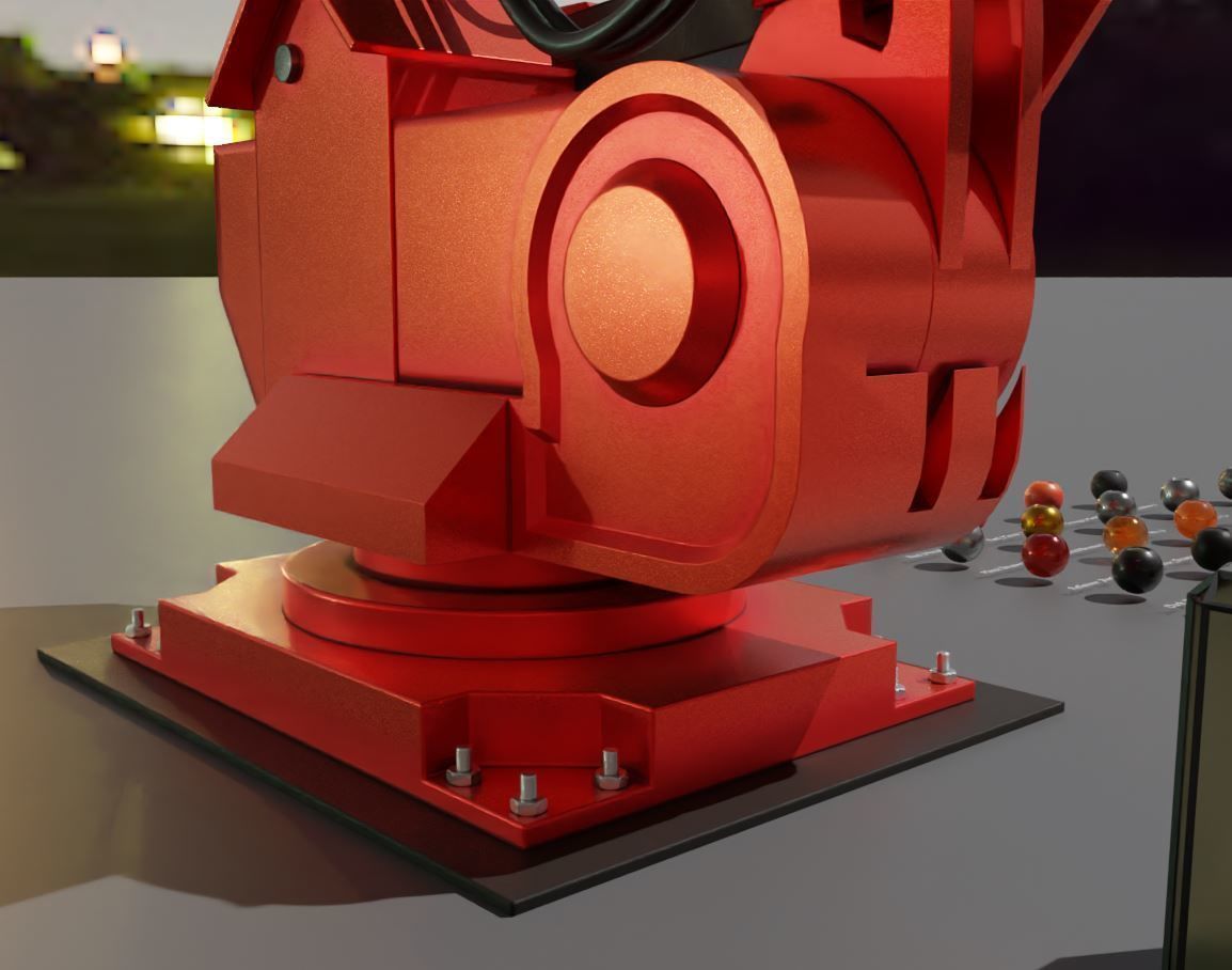 Industrial Robot Arm Basic Version Low-poly 3D model_22