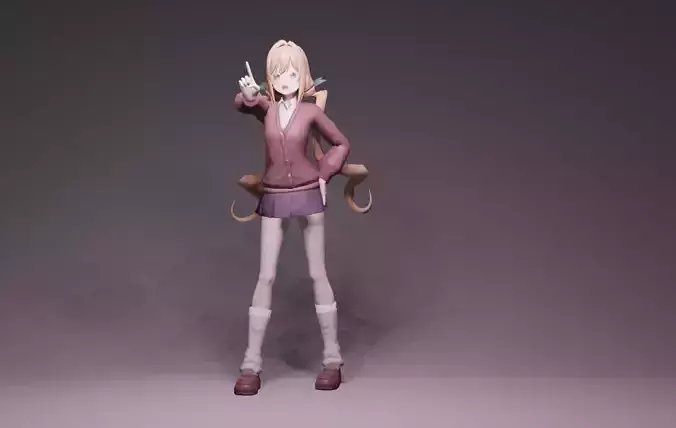 Anime Character - 100Kanojo Inda 3D model