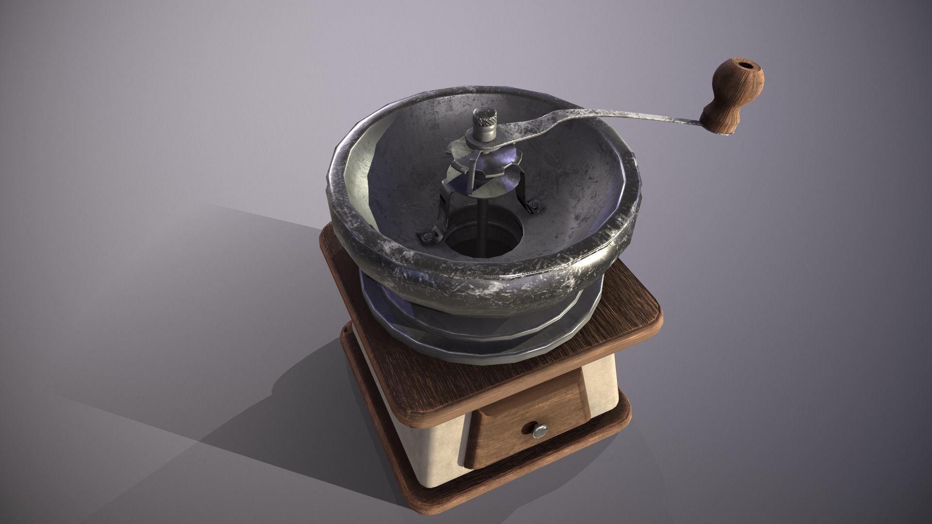 Coffee grinder Low-poly 3D model_2