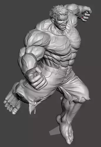 Angry Hulk 3D model ready for printing STL 