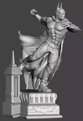 Batman on stand ready for 3d Printing STL