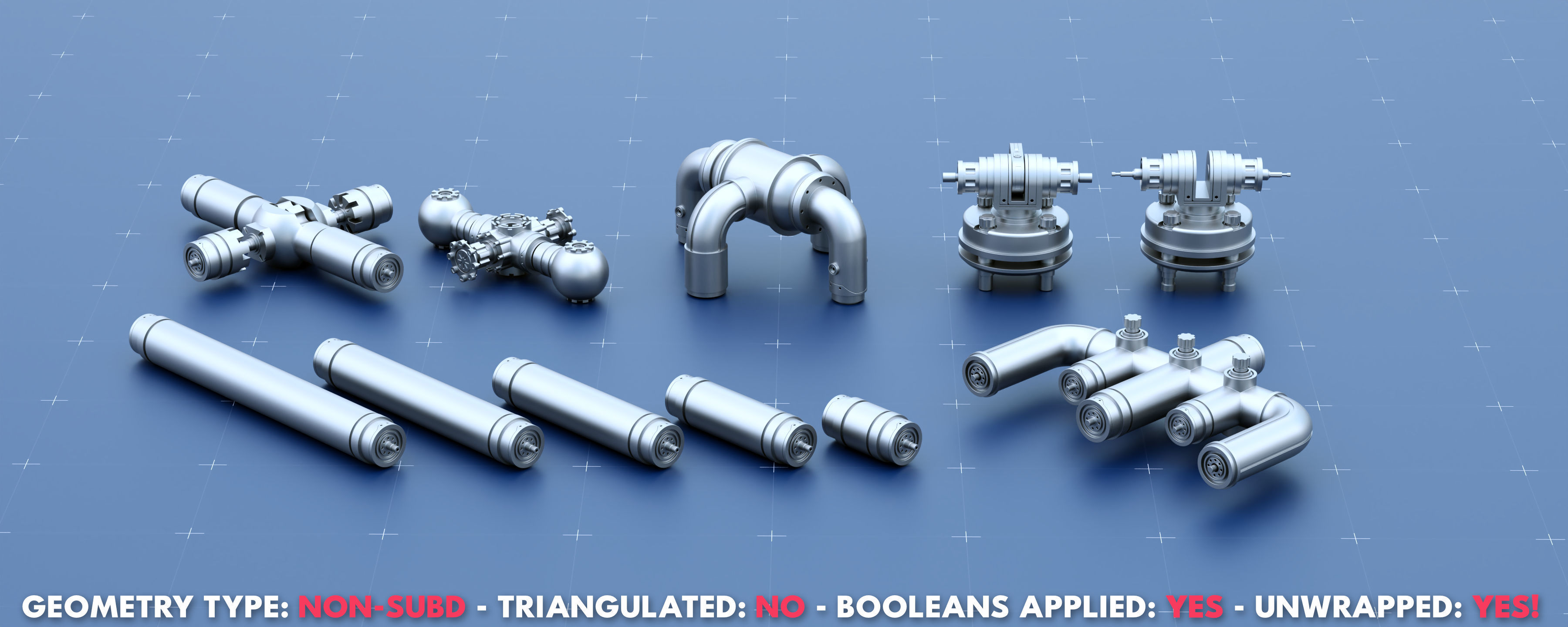 Sci-Fi Greeble Kitbash Pack 125 Models 3D model_15