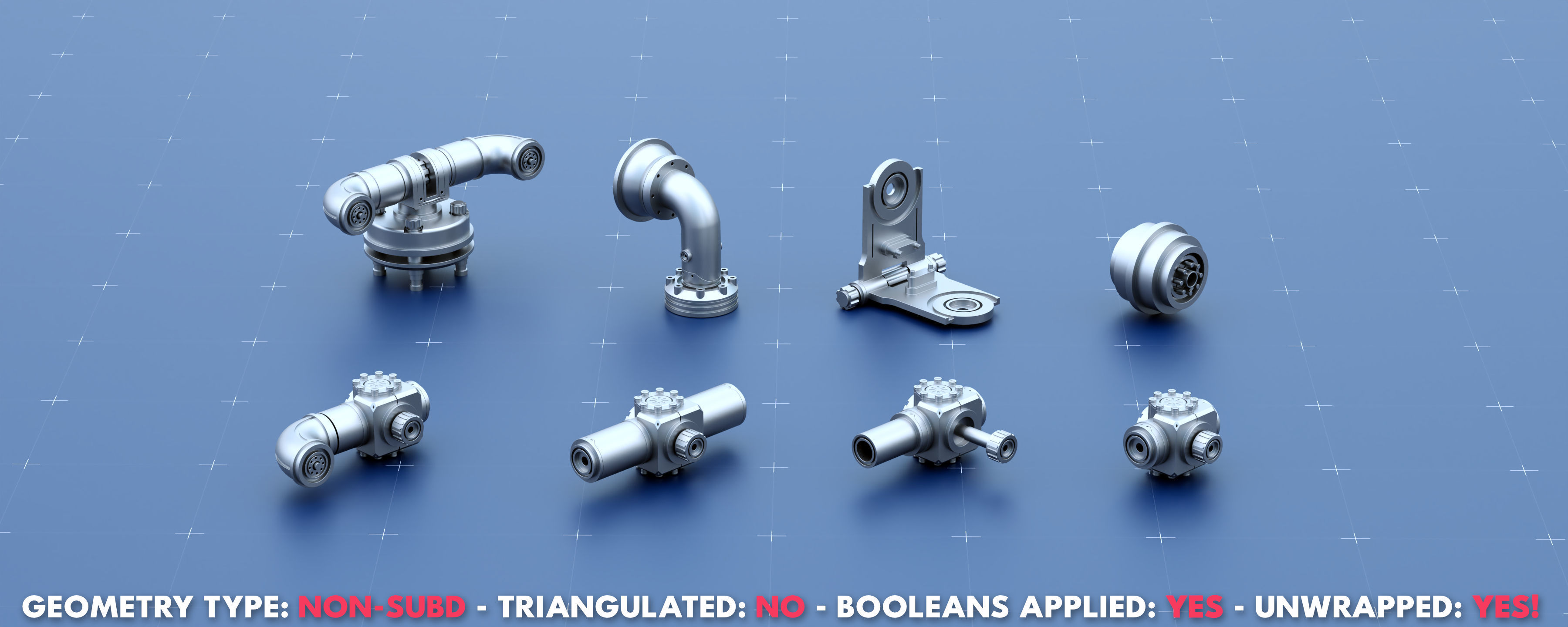 Sci-Fi Greeble Kitbash Pack 125 Models 3D model_13