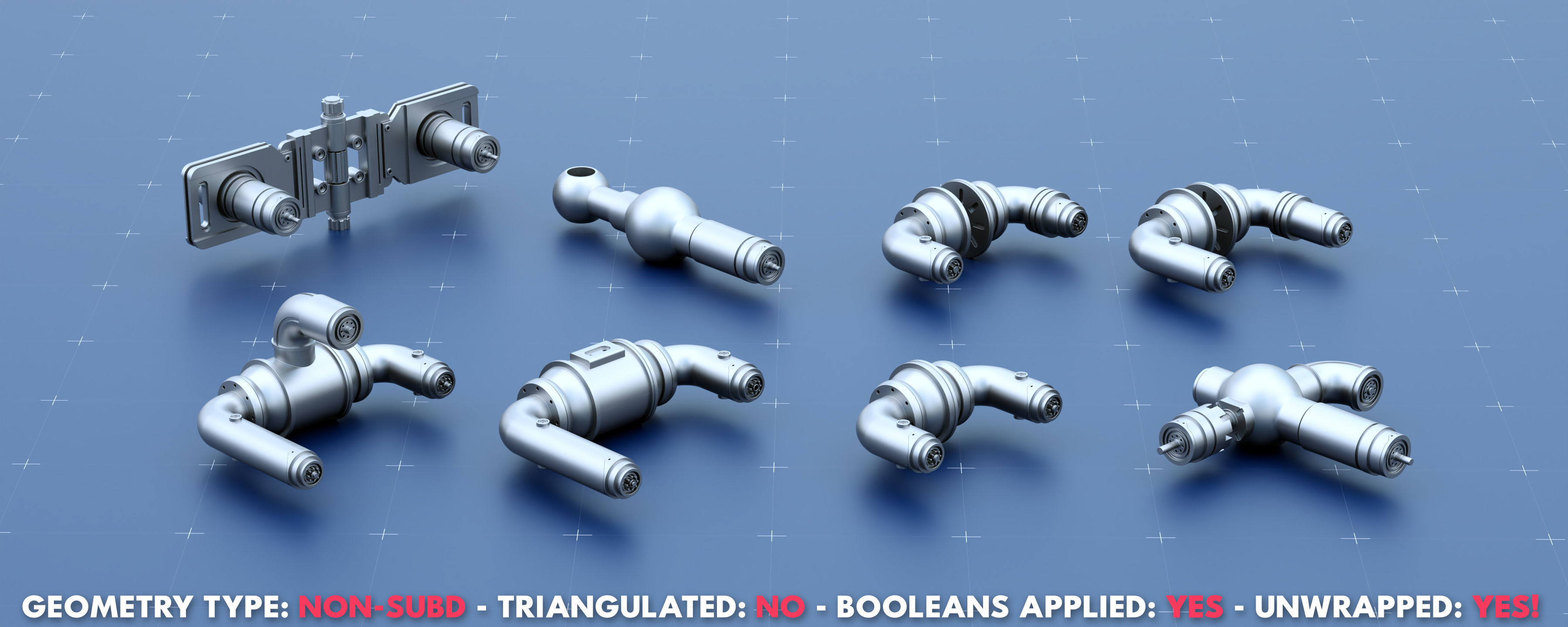 Sci-Fi Greeble Kitbash Pack 125 Models 3D model_6