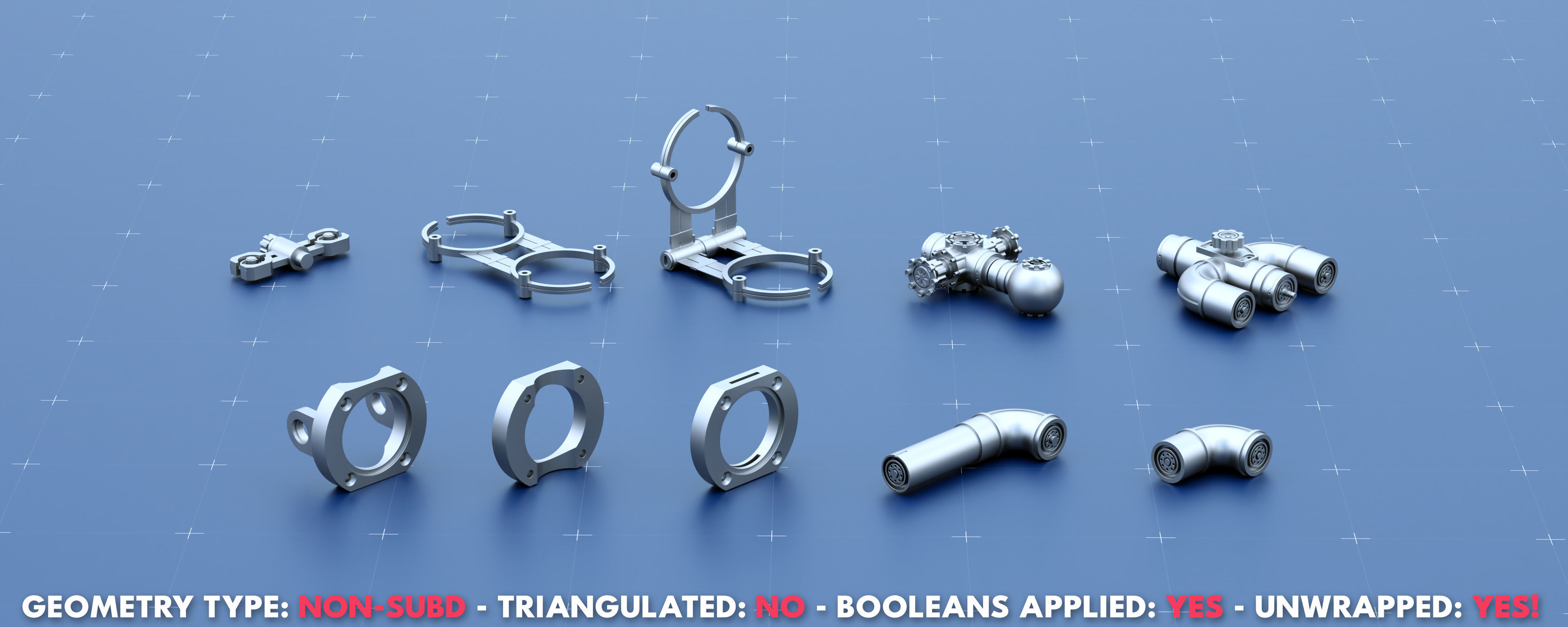 Sci-Fi Greeble Kitbash Pack 125 Models 3D model_12