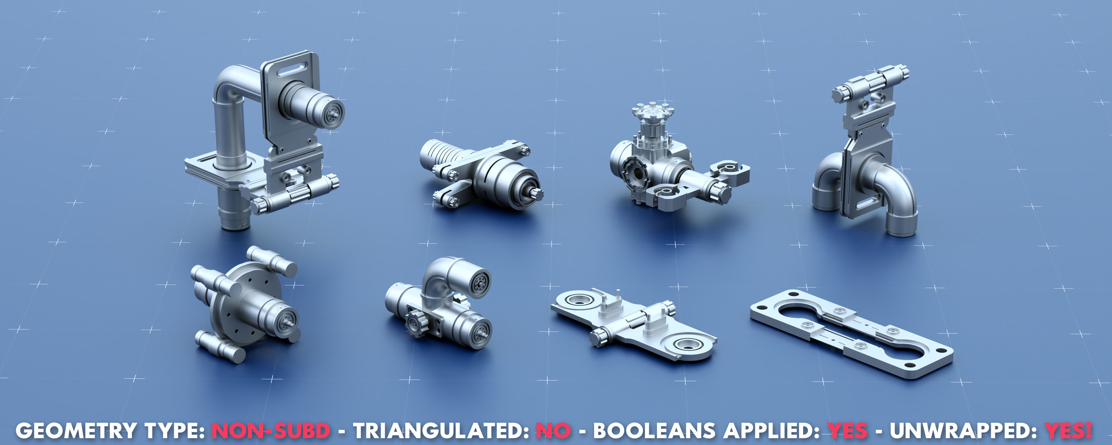 Sci-Fi Greeble Kitbash Pack 125 Models 3D model_9
