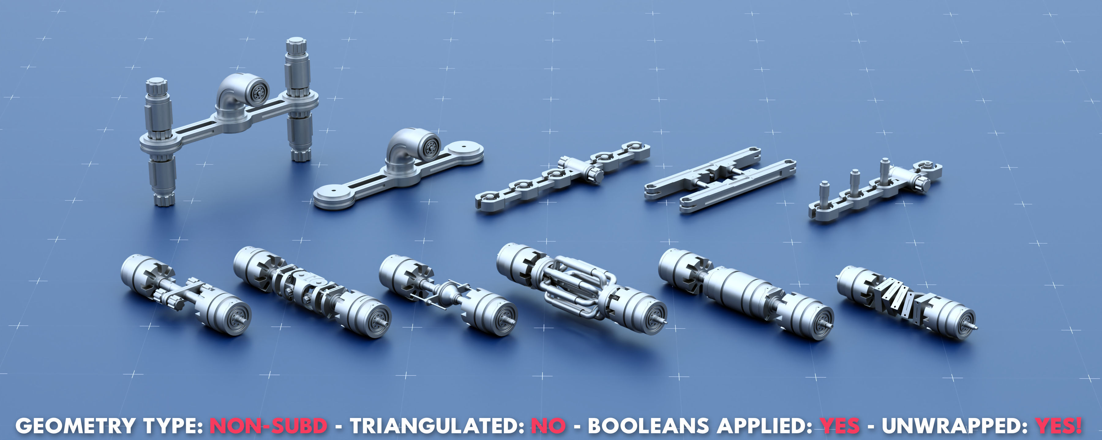 Sci-Fi Greeble Kitbash Pack 125 Models 3D model_17