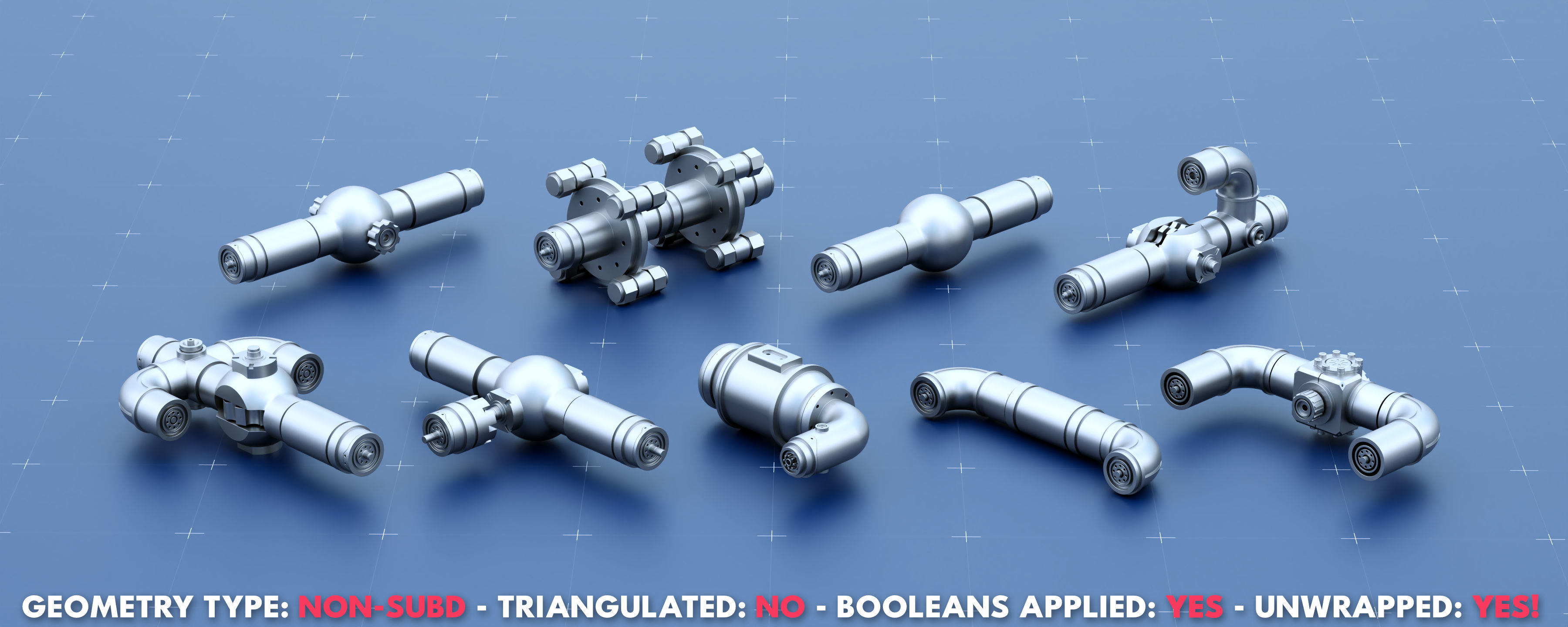 Sci-Fi Greeble Kitbash Pack 125 Models 3D model_16