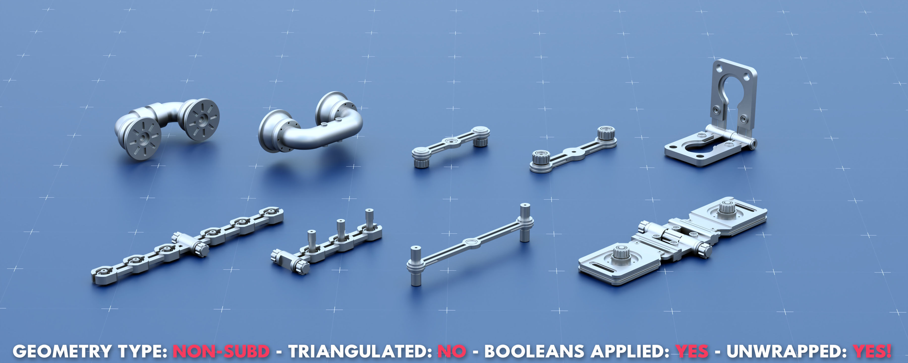 Sci-Fi Greeble Kitbash Pack 125 Models 3D model_11