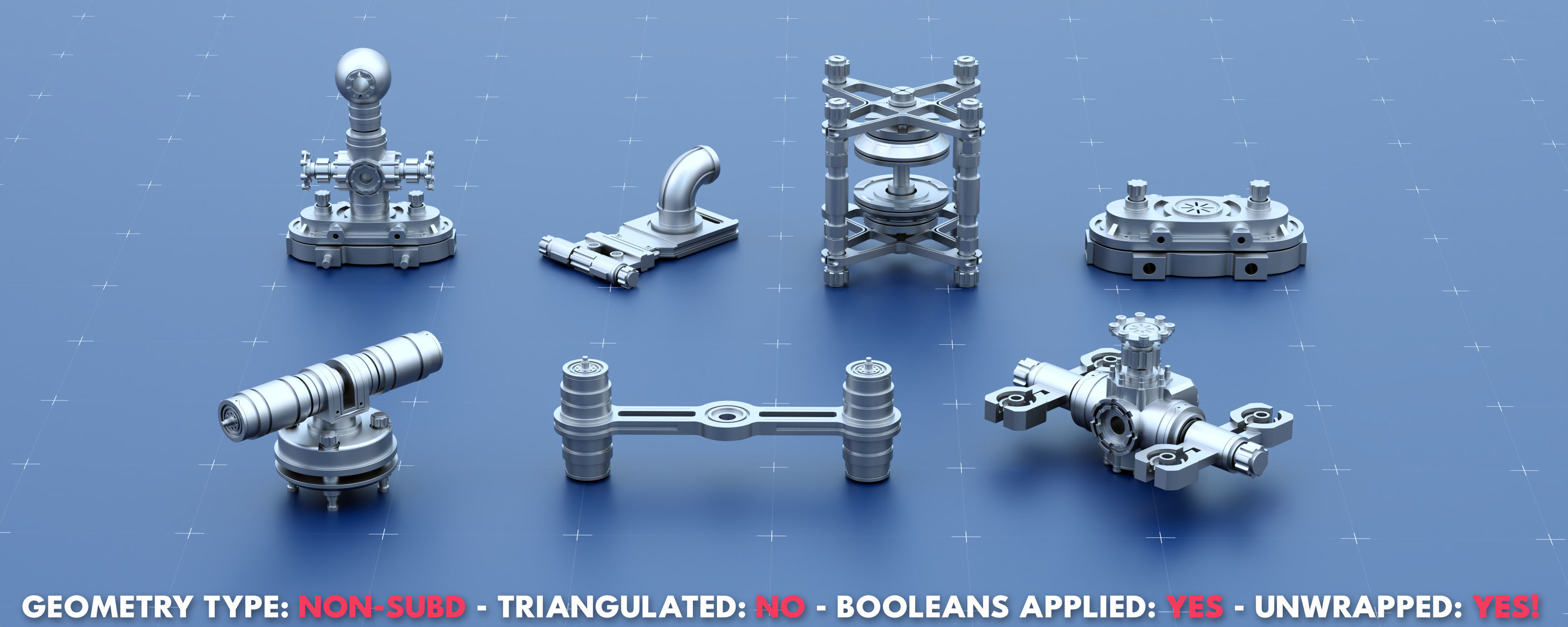 Sci-Fi Greeble Kitbash Pack 125 Models 3D model_7