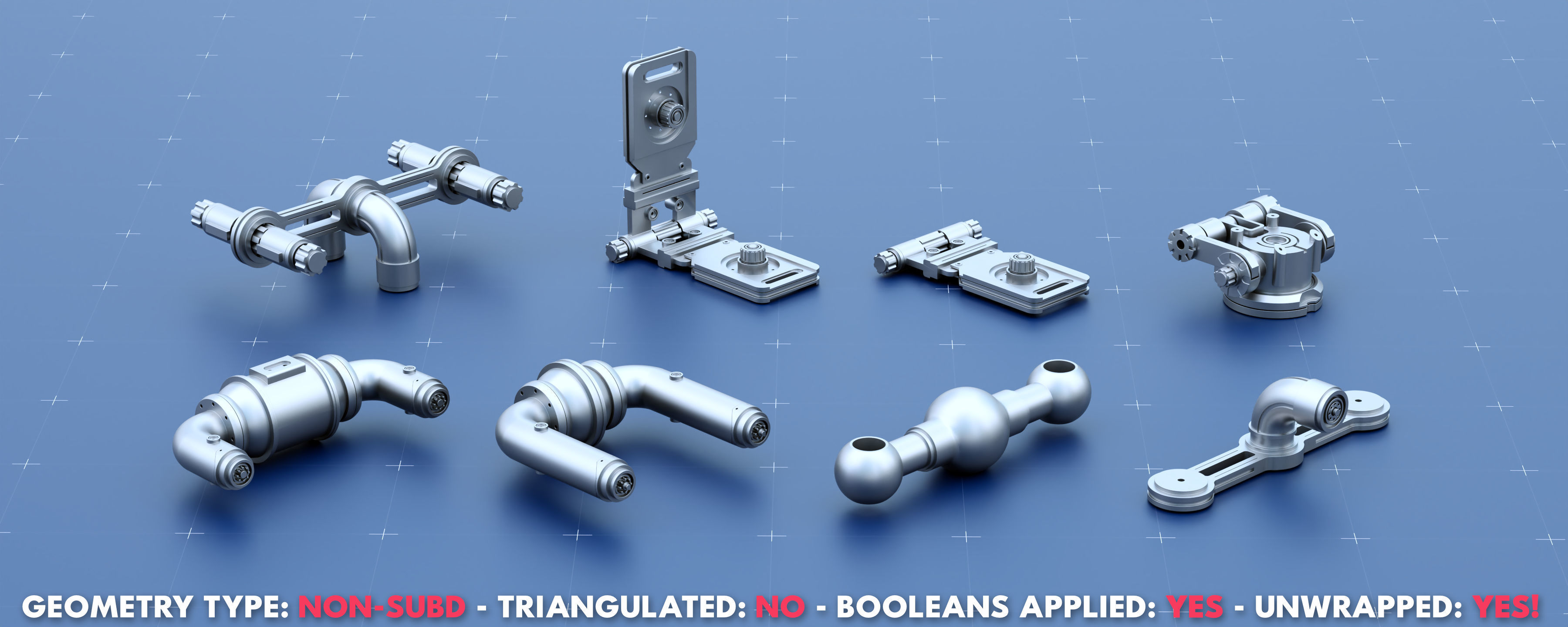 Sci-Fi Greeble Kitbash Pack 125 Models 3D model_18