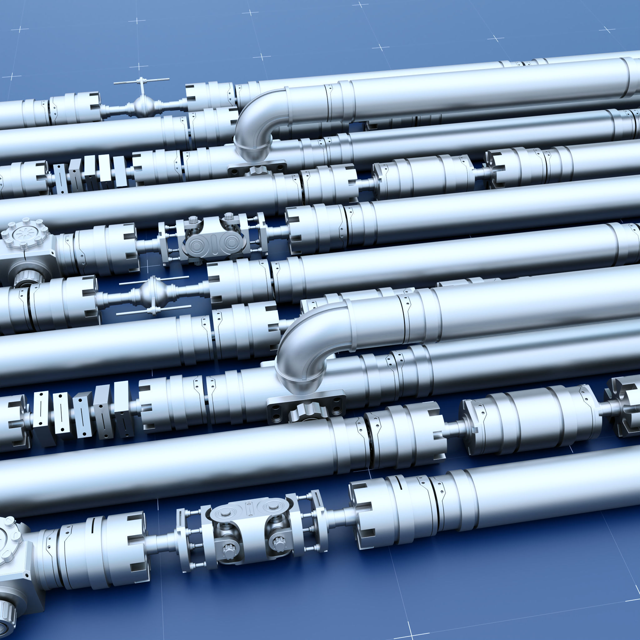 Sci-Fi Greeble Kitbash Pack 125 Models 3D model_3