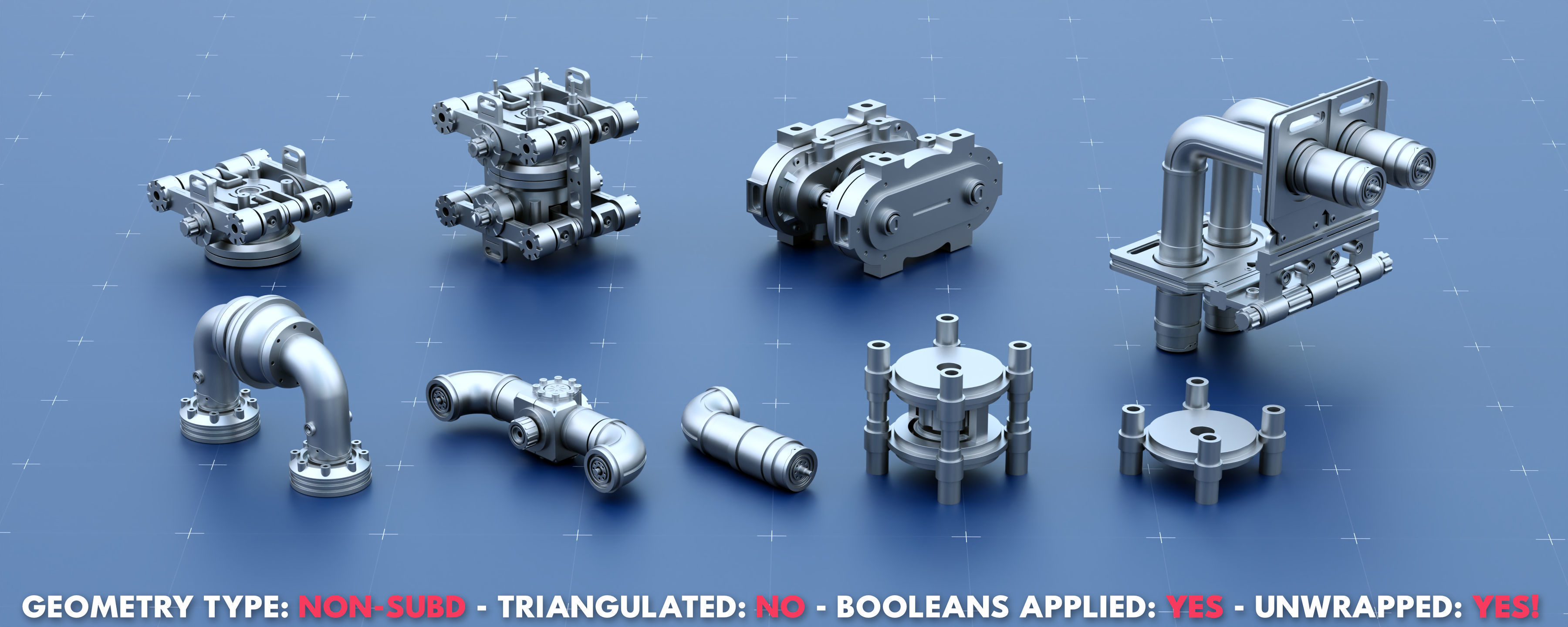 Sci-Fi Greeble Kitbash Pack 125 Models 3D model_4