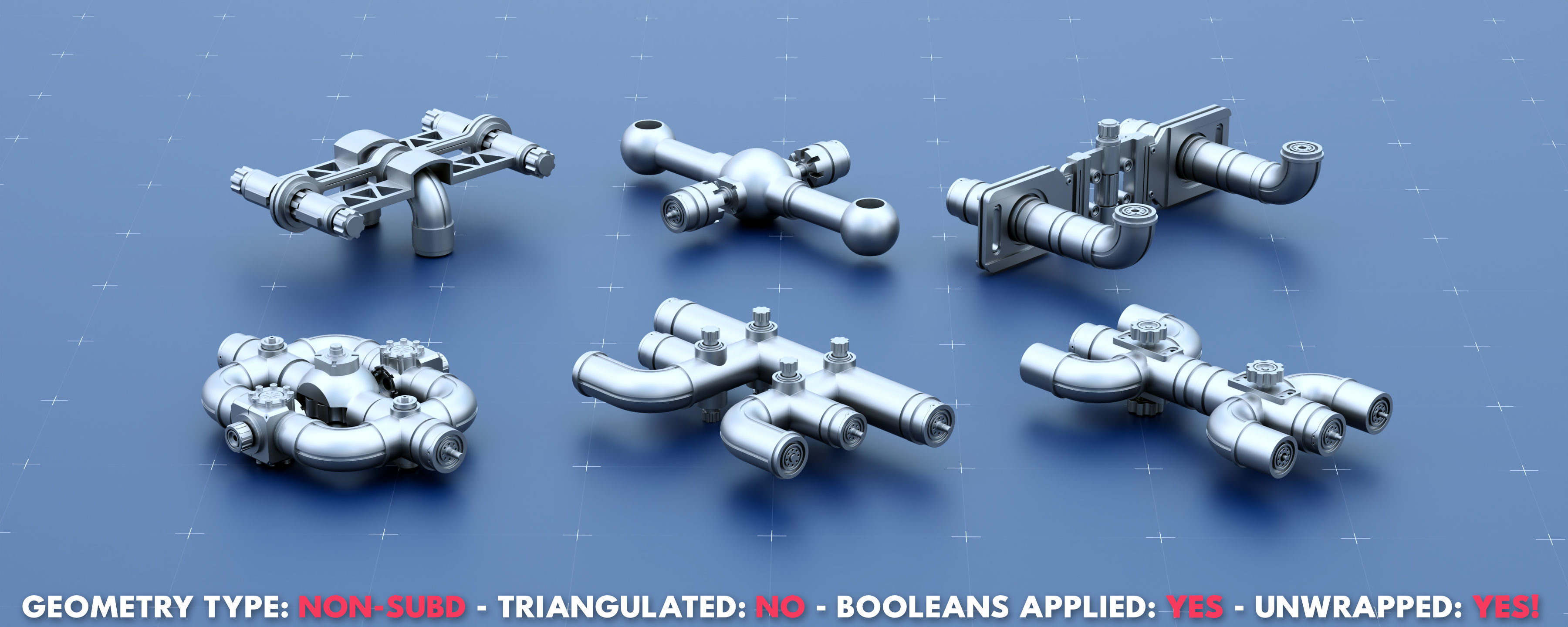 Sci-Fi Greeble Kitbash Pack 125 Models 3D model_10