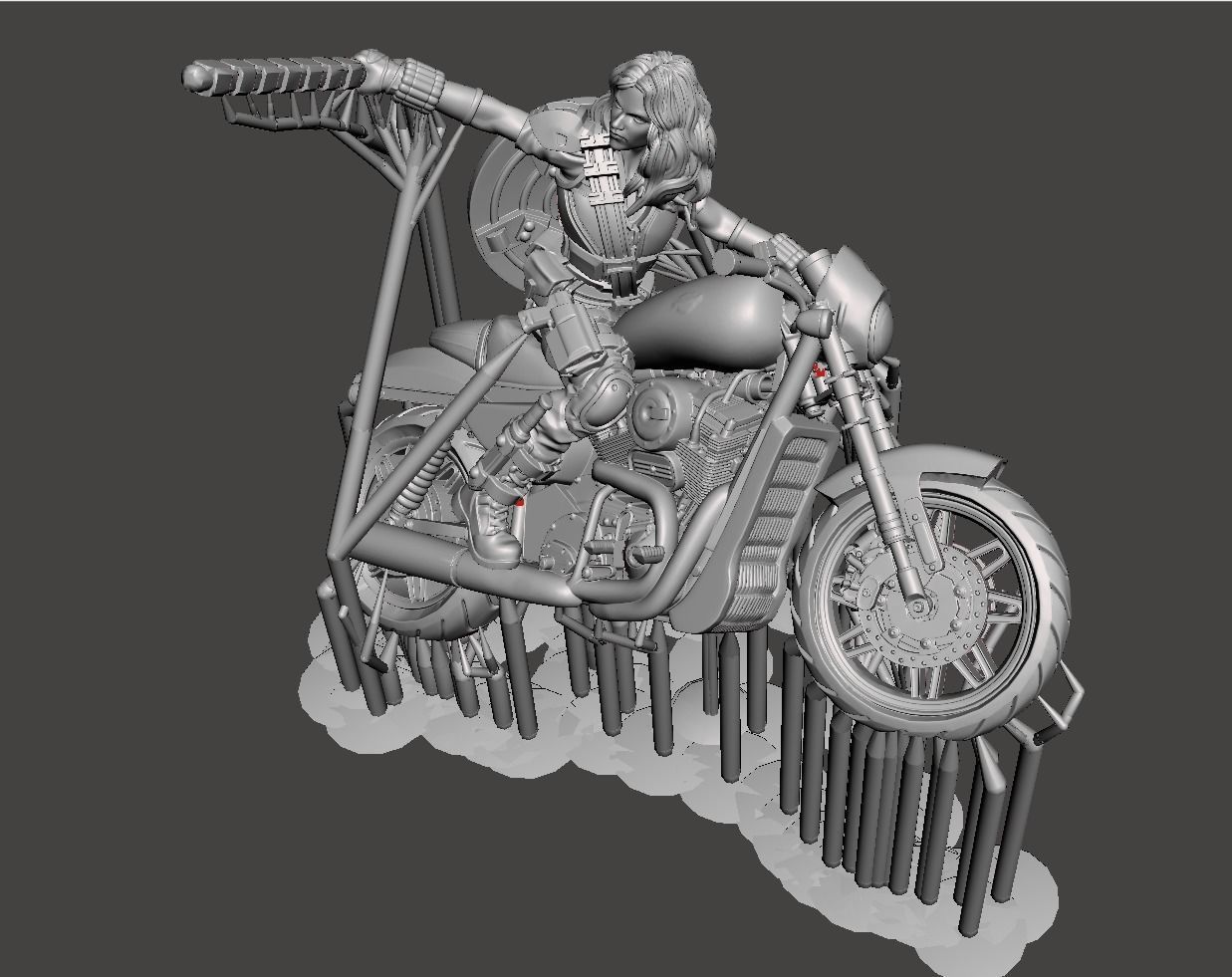 Scarlet 3d model STL on Bike with supports print ready 3D print model_6