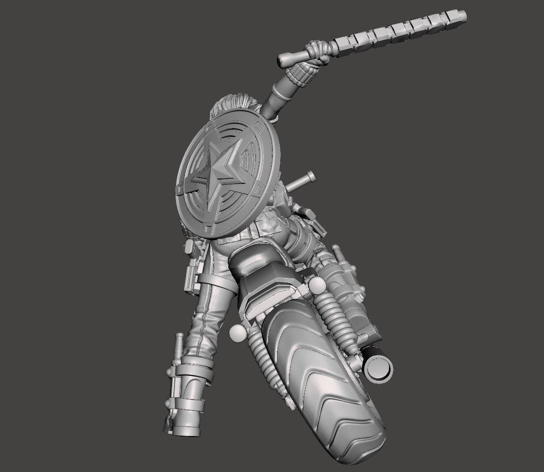 Scarlet 3d model STL on Bike with supports print ready 3D print model_4